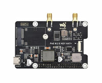 Waveshare PCIe to M.2 E-Key HAT+ with PoE+