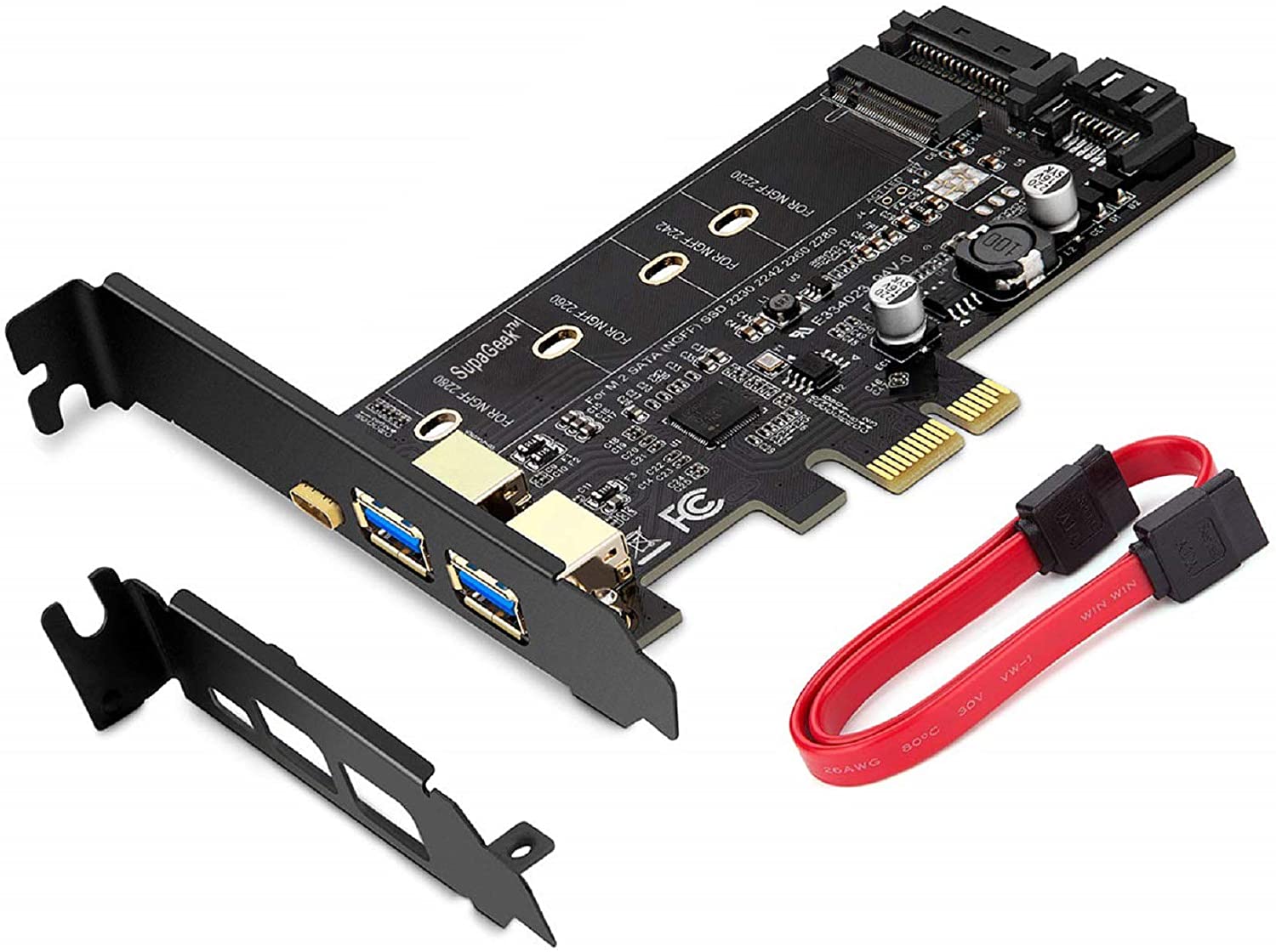 MZHOU DOUBLE CARTE ADAPTATEUR M.2 SATA III ET M2 VERS PCIE 3.0 X4 - ESIStore